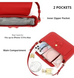 Purses for Women, Crossbody Bags for Women, Lightweight with 2 Straps Shoulder Bag for Casual & Party, H2088 Red $20.64 Shoul...