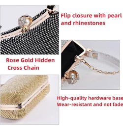 Rhinestones Clutch Purses Evening Handbag Bag Sparkly Bridal Lady Crossbody Chain Strap for Wedding Party Prom Club Silver $1...