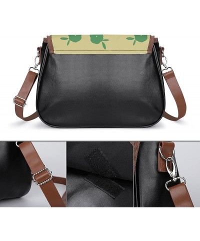 Leather Hobo Bags Women's Crossbody Shoulder Bag Classic City Top Handle Satchels Lemons Green Color7 $23.50 Hobo Bags