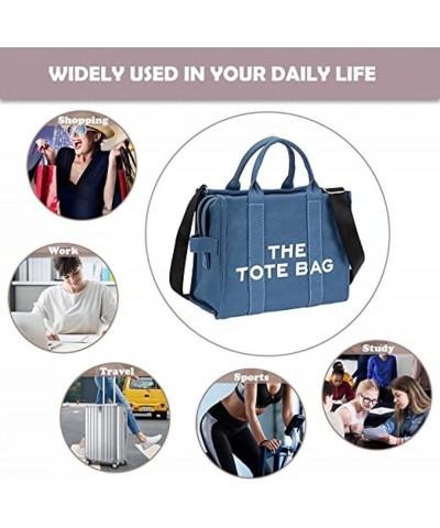 Women's Large-capacity Fashion Crossbody Bag with Zipper Canvas Handbag, Suitable for Travel, Picnics, School, Gym Use C $19....