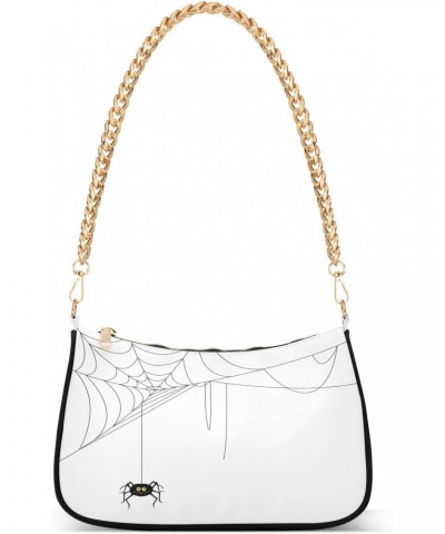 Women Shoulder Bag Spider and Web Lightweight Clutch Handbags Casual Tote Handbags $13.50 Totes