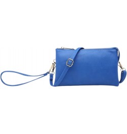 JEN & CO. Riley Vegan Leather Crossbody Bag for Women - Small Clutch or Purse, Wallet Bags, Wristlet & Strap - Royal Blue $18...