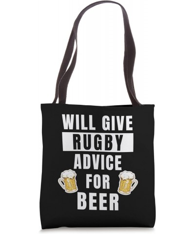 Rugby Advice For Beer Sport College Coaching Funny Rugby Tote Bag $17.10 Totes