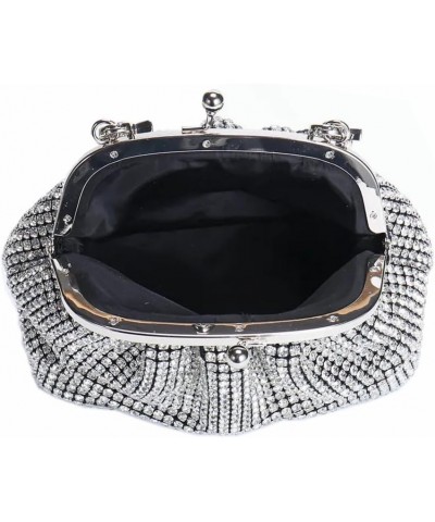 Women Full Diamonds Bucket Handbag Rhinestone Clutch Purse Evening Clutch for Women Party Prom Cocktail Wedding Black E $19.9...