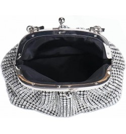 Women Full Diamonds Bucket Handbag Rhinestone Clutch Purse Evening Clutch for Women Party Prom Cocktail Wedding Black E $19.9...