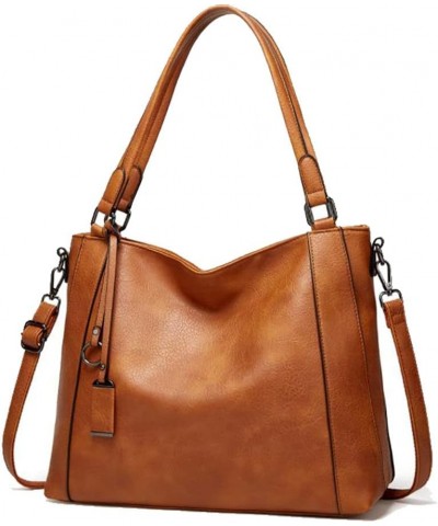 Women Handbag Leather Tote Bag Stylish Shoulder Bag Creative Women Satchel Purse Top Handle Crossbody Bag For Women Brown $17...