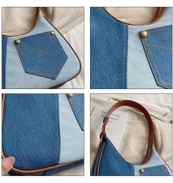 Women Large Denim Bag, Trendy Jean Purses for Women Y2K Denim Shoulder Bag Hobo Purses Handbags Light Blue $17.75 Crossbody Bags