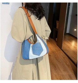 Women Large Denim Bag, Trendy Jean Purses for Women Y2K Denim Shoulder Bag Hobo Purses Handbags Light Blue $17.75 Crossbody Bags