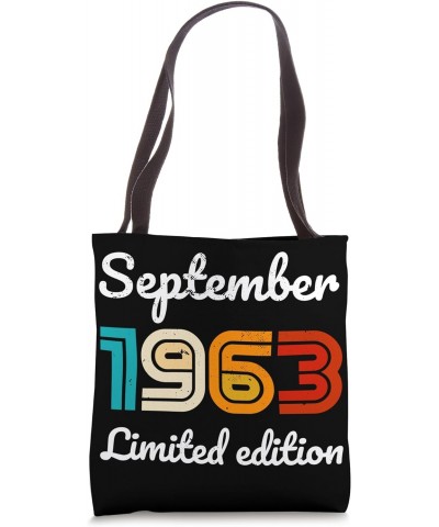 September 1963 Tee 60 Year Old Shirt 1963 60th Birthday Gift Tote Bag $8.79 Totes