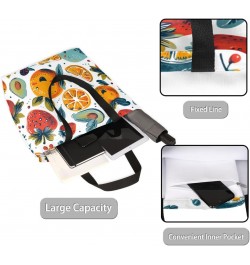 Vibrant Floral Fruit Canvas Handbag - Lightweight & Sturdy for Casual Days $10.58 Totes