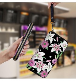 Large Capacity Wallet Zip Around Leather Wallet for Women Men Phone Holder Clutch Travel Purse Multifunctional Wallet with De...