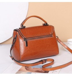 Lady's crossbody bag, leather handbag, simple, high-end and versatile White $34.21 Crossbody Bags