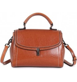 Lady's crossbody bag, leather handbag, simple, high-end and versatile White $34.21 Crossbody Bags