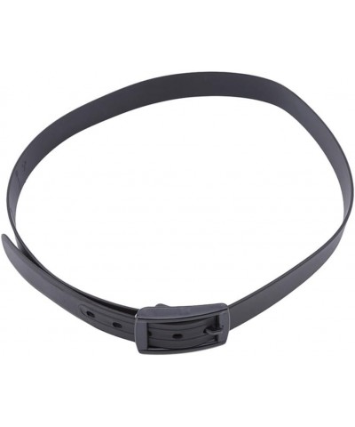 Unisex Women Men Adjustable Rubber Silicone Belt with Plastic Buckle Black $7.11 Wallets