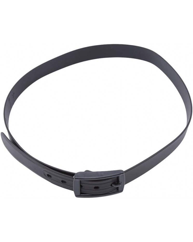 Unisex Women Men Adjustable Rubber Silicone Belt with Plastic Buckle Black $7.11 Wallets