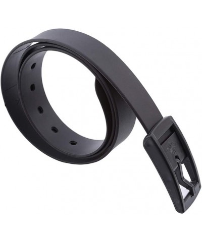 Unisex Women Men Adjustable Rubber Silicone Belt with Plastic Buckle Black $7.11 Wallets