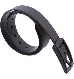 Unisex Women Men Adjustable Rubber Silicone Belt with Plastic Buckle Black $7.11 Wallets