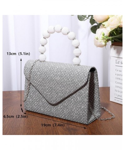 Lady Purse Wedding Clutches Handbag For Women Girl Shoulder Crossbody Bags Fashion Envelope Bag Sparkling Bag Gray $9.68 Even...