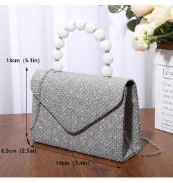 Lady Purse Wedding Clutches Handbag For Women Girl Shoulder Crossbody Bags Fashion Envelope Bag Sparkling Bag Gray $9.68 Even...