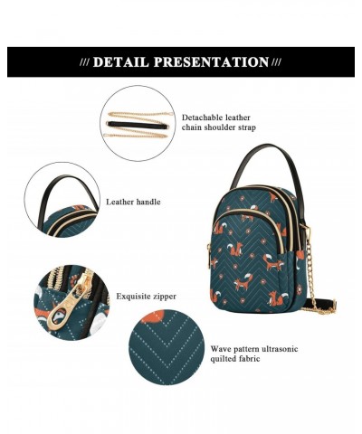 Cell Phone Purse Happy Fox Flower Cute Crossbody Handbag Durable Shoulder Bag Sturdy Travel Pouch Compact Chic Bag for Women ...