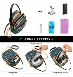 Cell Phone Purse Happy Fox Flower Cute Crossbody Handbag Durable Shoulder Bag Sturdy Travel Pouch Compact Chic Bag for Women ...