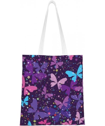 Butterfly Single Shoulder Fashion Canvas Tote Shopping Bags Handbags For Men And Women Butterfly10 $11.72 Totes