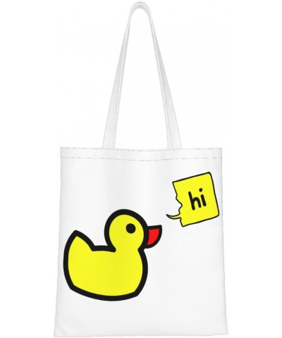 Hi Duck Canvas Tote Bag Large Handbag Personalized Shoulder Bag For Women $14.50 Totes