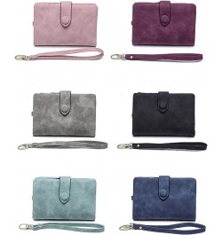 Wallets for Women Large Capacity Short Purse Credit Card Holder Travel Purse Wristlet (Purple) Purple $10.99 Wristlets