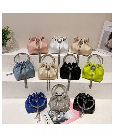 Women Rhinestones Evening Bag Chain Bucket Bags Clutch Bag Handbag Satchel B Black $15.33 Satchels