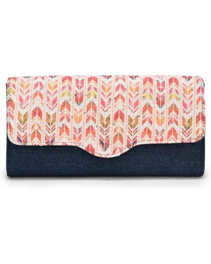 Women's Clutch Denim-Evening party Weding Clutch Bag-Blue Multicolor, Multicolour, M $31.50 Clutches