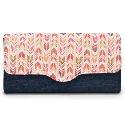 Women's Clutch Denim-Evening party Weding Clutch Bag-Blue Multicolor, Multicolour, M $31.50 Clutches