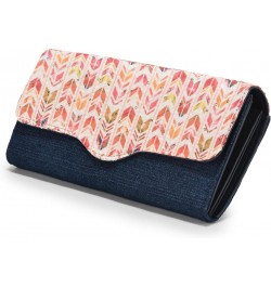 Women's Clutch Denim-Evening party Weding Clutch Bag-Blue Multicolor, Multicolour, M $31.50 Clutches