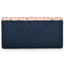 Women's Clutch Denim-Evening party Weding Clutch Bag-Blue Multicolor, Multicolour, M $31.50 Clutches