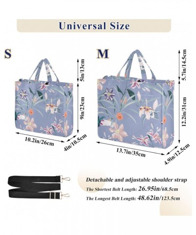 Tote Bag Hobo Bag for Women-Purple Flower Beauty,Corduroy Crossbody Bags Shoulder Handbag For Work Travel Gift-S $9.14 Totes