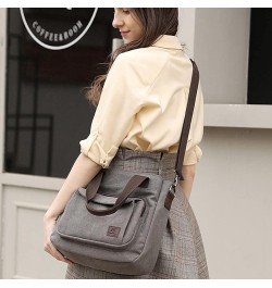 Shoulder Bag for Women Cotton Canvas Handbag Multi Pocket Crossbody Bag Large Capacity Tote Bag Retro Casual Hangbag Brandy $...