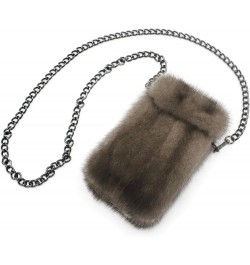 Opulent Danish Mink Fur Elegance Handbag with Genuine Sheepskin Lining - Ethical Luxury, Spacious Sophistication Gray $22.55 ...