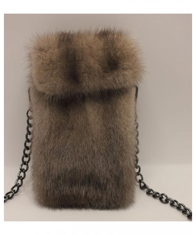 Opulent Danish Mink Fur Elegance Handbag with Genuine Sheepskin Lining - Ethical Luxury, Spacious Sophistication Gray $22.55 ...