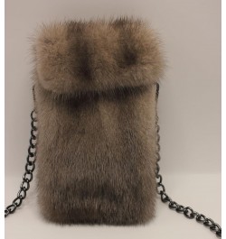 Opulent Danish Mink Fur Elegance Handbag with Genuine Sheepskin Lining - Ethical Luxury, Spacious Sophistication Gray $22.55 ...