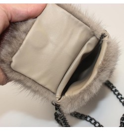 Opulent Danish Mink Fur Elegance Handbag with Genuine Sheepskin Lining - Ethical Luxury, Spacious Sophistication Gray $22.55 ...