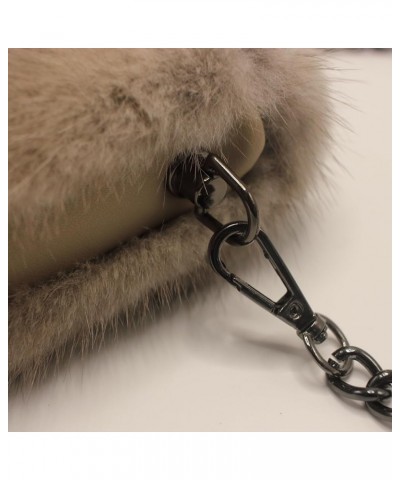 Opulent Danish Mink Fur Elegance Handbag with Genuine Sheepskin Lining - Ethical Luxury, Spacious Sophistication Gray $22.55 ...