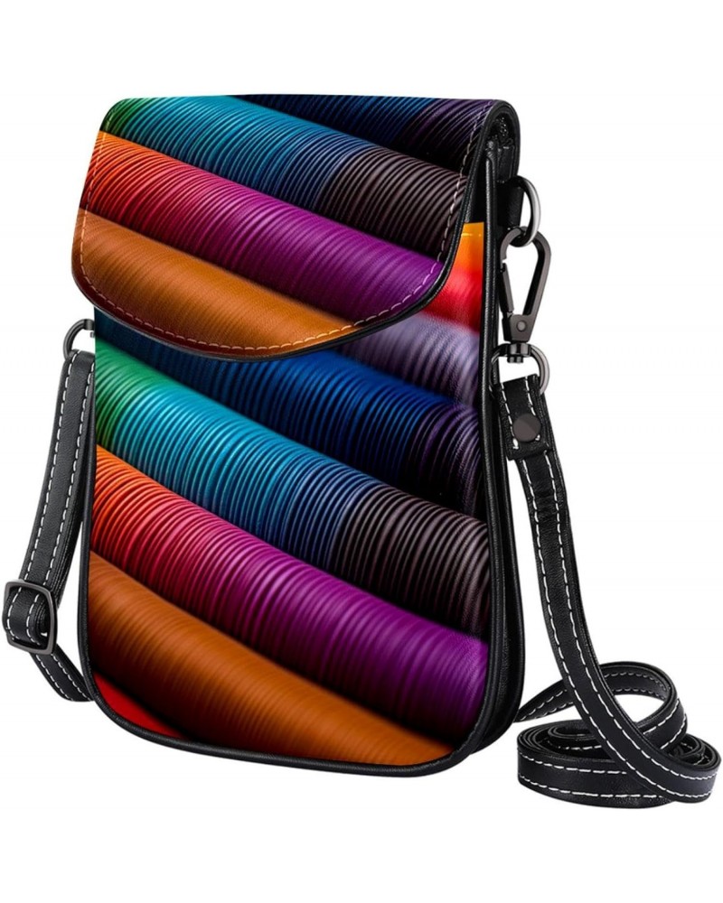 Crossbody Bags for Women,Crossbody Bag Men,Small Sling Bag,Abstract Rainbow Colorful Pattern,Crossbody Purse $11.27 Crossbody...