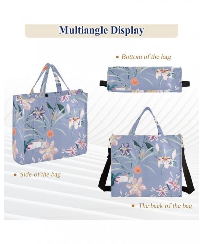 Tote Bag Hobo Bag for Women-Purple Flower Beauty,Corduroy Crossbody Bags Shoulder Handbag For Work Travel Gift-S $9.14 Totes