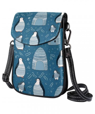 Crossbody Bags for Women,Crossbody Bag Men,Small Sling Bag,Antarctic Winter Penguin,Crossbody Purse $10.56 Crossbody Bags