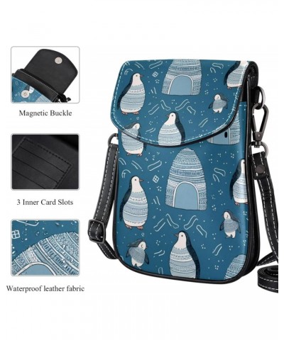 Crossbody Bags for Women,Crossbody Bag Men,Small Sling Bag,Antarctic Winter Penguin,Crossbody Purse $10.56 Crossbody Bags