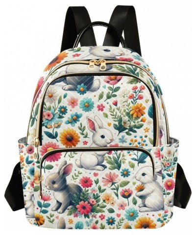 Mini Backpack Purse for Women, Seamless Pattern Of Cute Rabbit Travel Bag Casual Daypack Shoulder Bag Medium $15.36 Backpacks