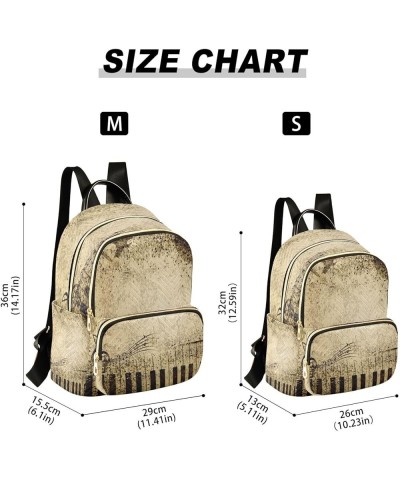 Vintage Music Note Piano Women Backpack Purse Ladies Fashion Shoulder Bag Daypack Travel Bag 10L Medium $18.19 Backpacks