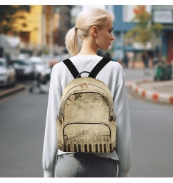 Vintage Music Note Piano Women Backpack Purse Ladies Fashion Shoulder Bag Daypack Travel Bag 10L Medium $18.19 Backpacks