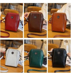 Retro All-Match Vertical Cellphone Bag, Women's Crossbody Leather Shoulder Bags, Leather Small Crossbody Bags for Women B Col...