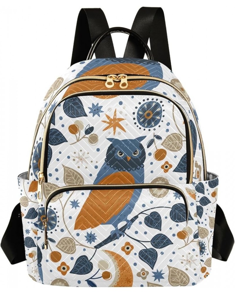 Small Backpack for Women Travel Bag Scandinavian Owl Daypack Purse Fashion Shoulder Bag Rucksack Medium A424 $14.29 Backpacks