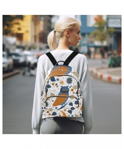 Small Backpack for Women Travel Bag Scandinavian Owl Daypack Purse Fashion Shoulder Bag Rucksack Medium A424 $14.29 Backpacks